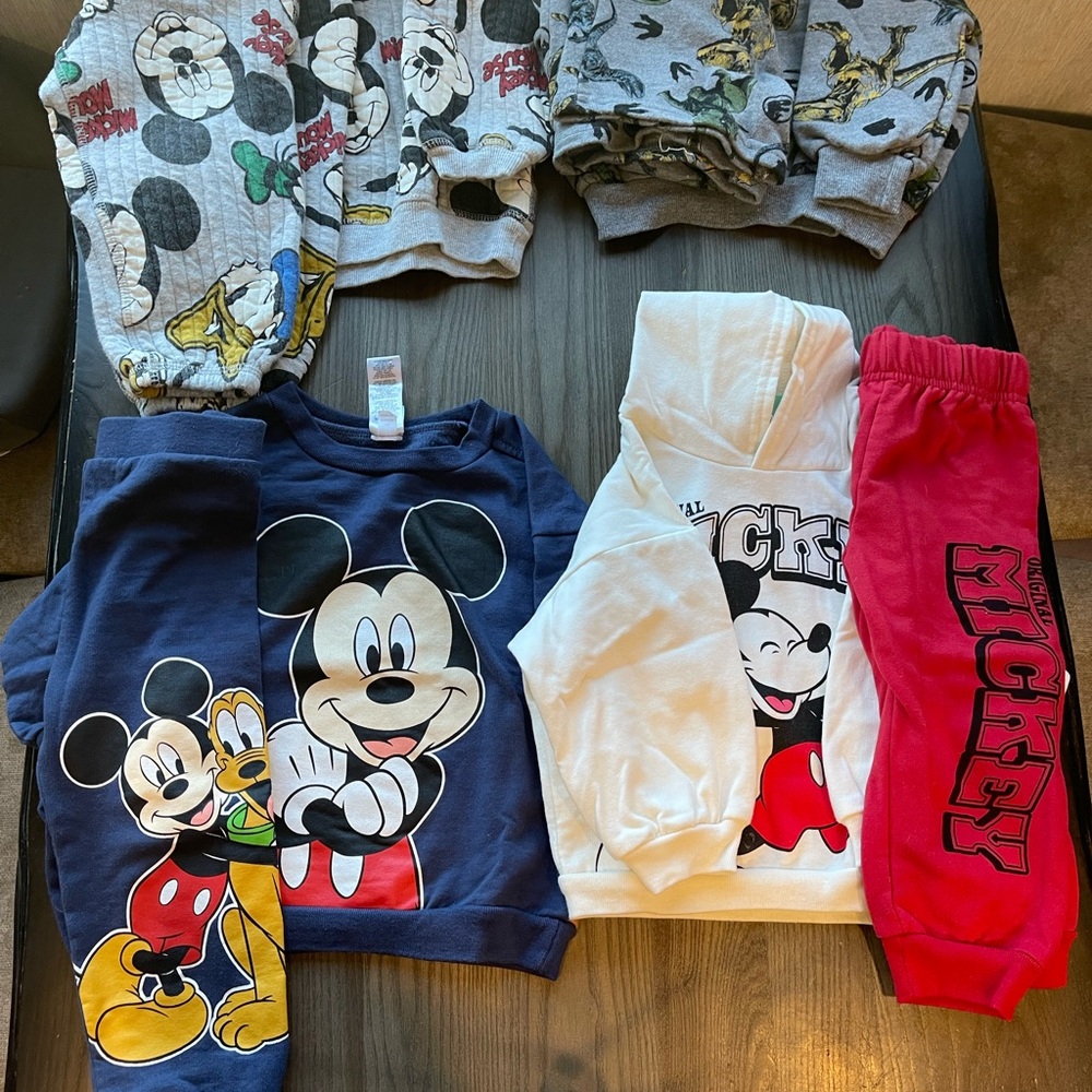H&M Kids Mickey Mouse Matching Set - Navy, White, Red